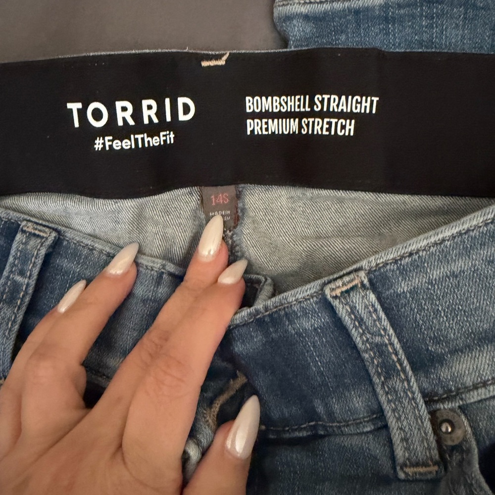 Torrid Premium Stretch Straight Leg Jeans - Classic Blue